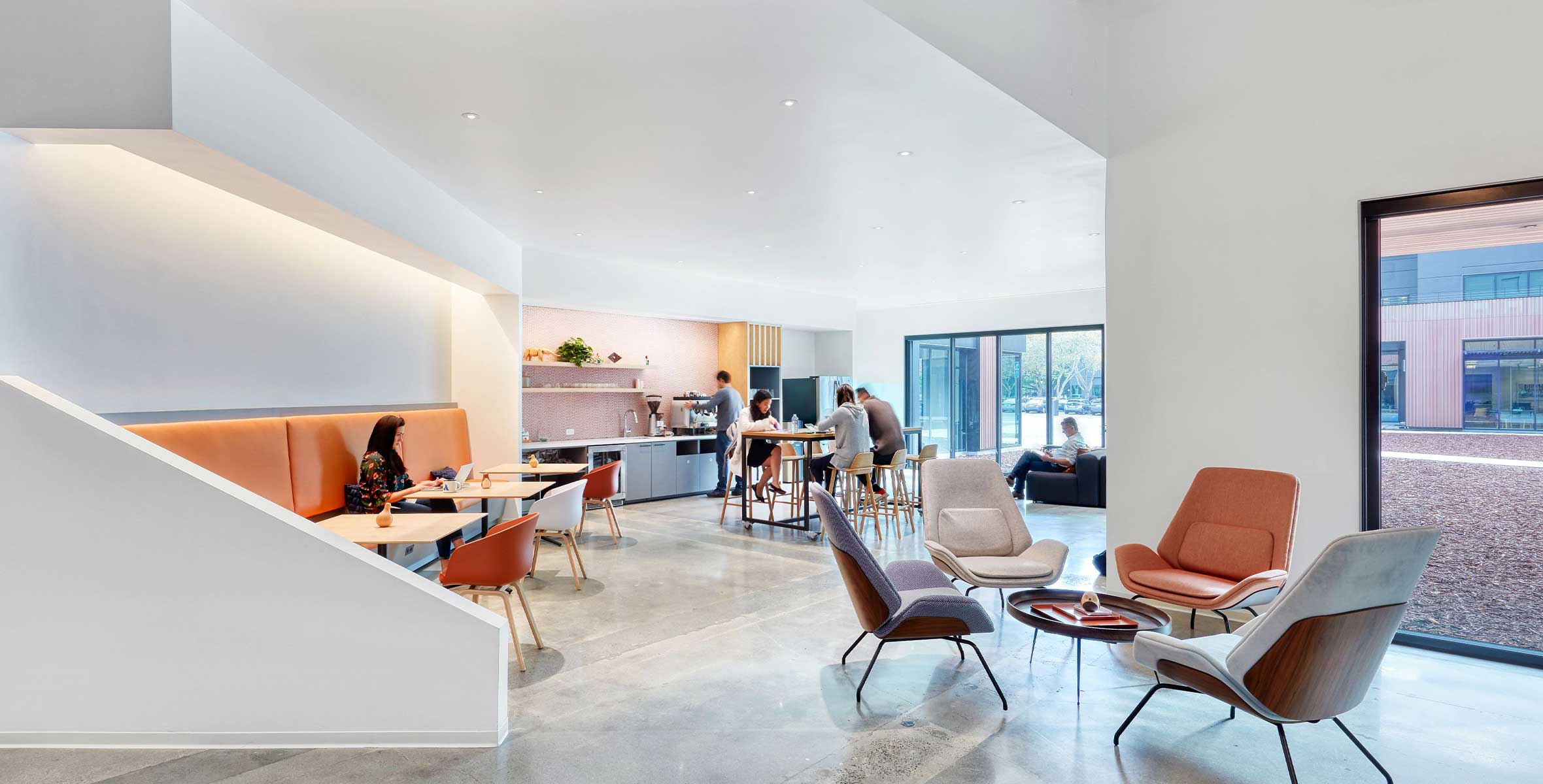 Modern office space with intelligent Lutron lighting control