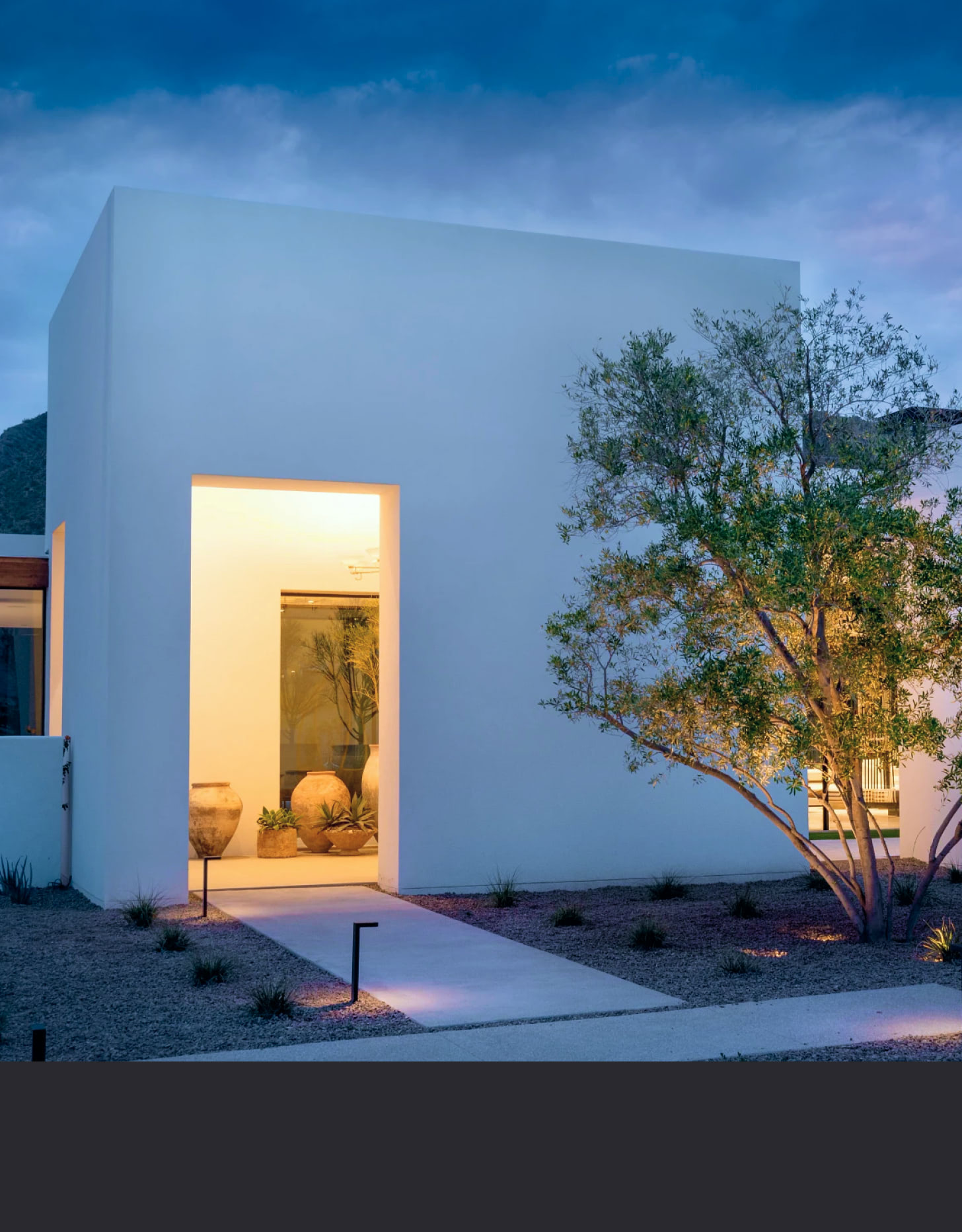 Modern home with integrated security systems and smart protection